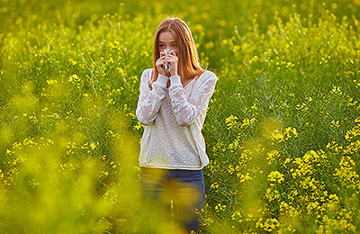 Woman with Hayfever
